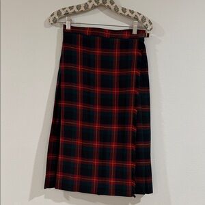 Polo by Ralph Lauren Tartan A-Line Skirt - Red and Black